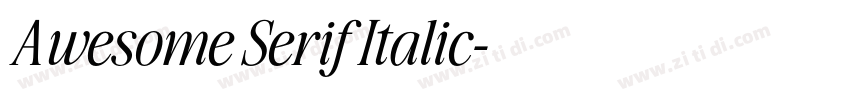 Awesome Serif Italic字体转换